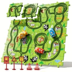 Jigsaw Puzzle Race Track Car Set